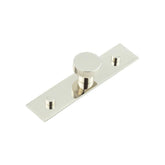 Thaxted Cupboard Knobs 30mm Plain Backplate   Polished Nickel - Hoxton Kits